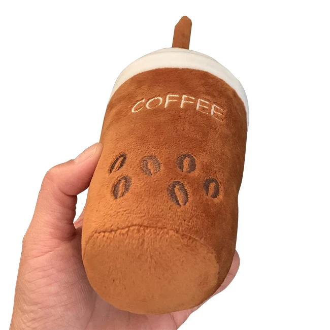 Fast Food Lunch Pack Design Soft Stuffed Plush Dog Pet Squeaky Toys for Chewing