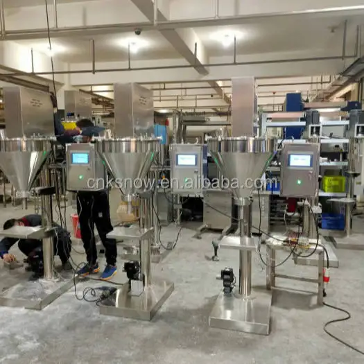 Supply customized semi-automatic spiral milk powder spice powder filling and packaging machine with powder elevator