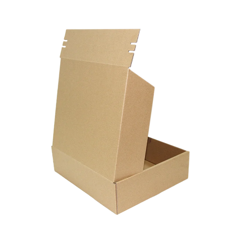 Custom Logo Printed Flat pack Paper Packaging Box Corrugated Carton Cardboard Die Cut Folding Kraft Mailer Shipping Mailing Box