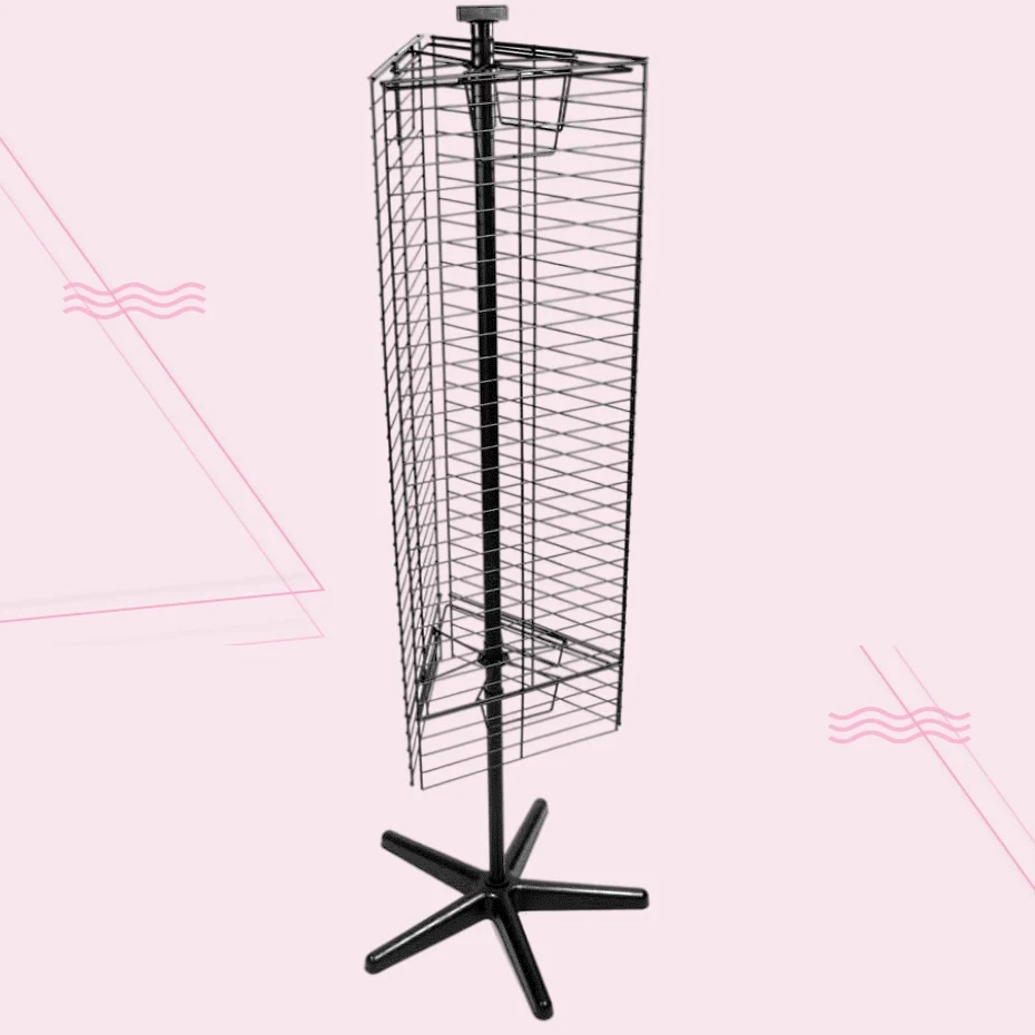 6 Tiers Metal Display Stand Rotating Display Stand with Hook