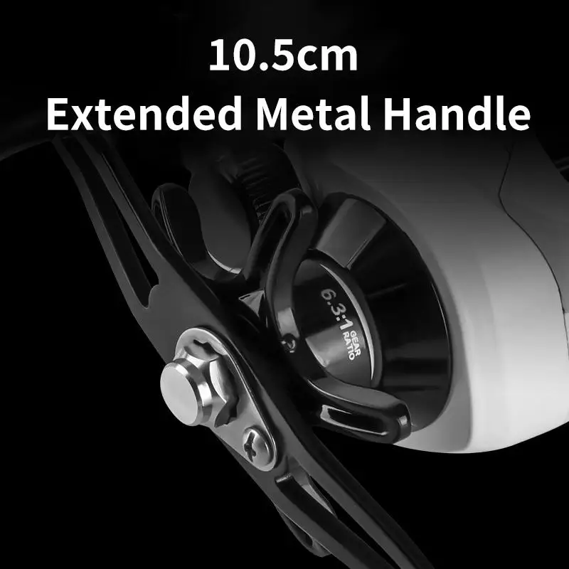 3+1bb 6.3: 1 Gear Ratio 8kg Drag Power White Left & Right Hand Bait Casting Sea Saltwater Baitcasting fishing Reel