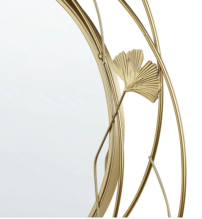 Декоративное зеркало в Европейском стиле популярный элемент золотистое металлическое настенное домашний декор