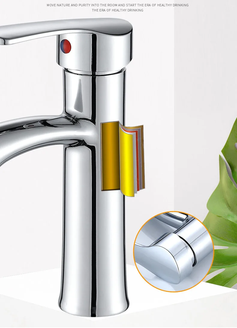 Bathroom Deck Mounted Basin Faucet Sink Tap Single Hole Water Tap Hot and Cold mixer faucet