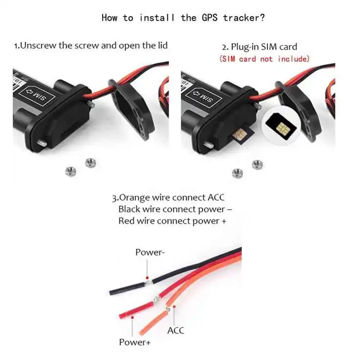 GT02 Car GPS Tracker Mini GPS Motorcycle e-bike Remote Cut Off Engine Free Software