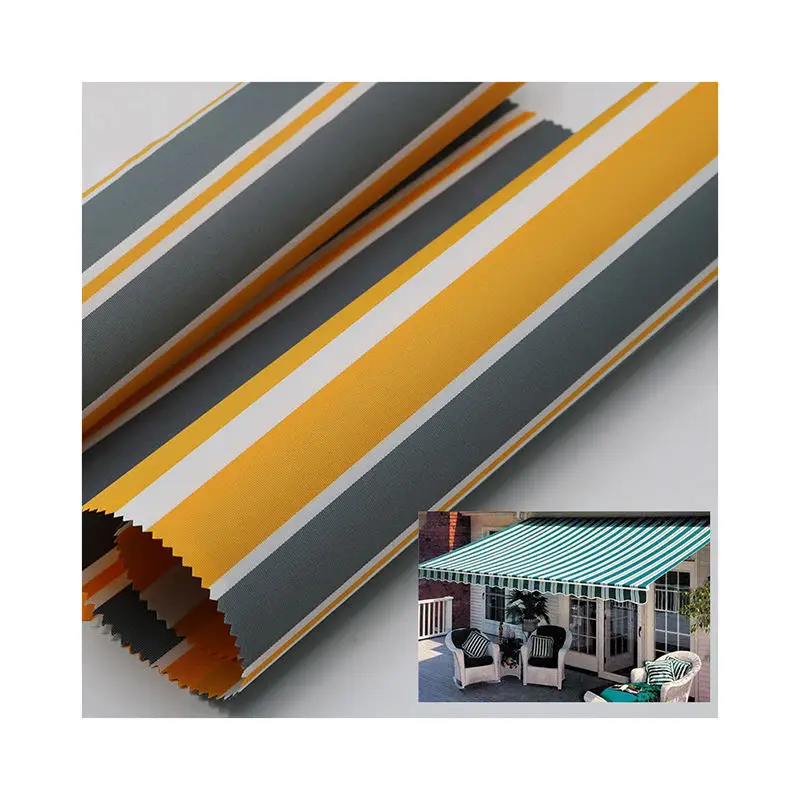 Waterproof 100%Polyester Yarn Dyed Tent Fabric Solution Dyed Acrylic Outdoor Fabric For Awning