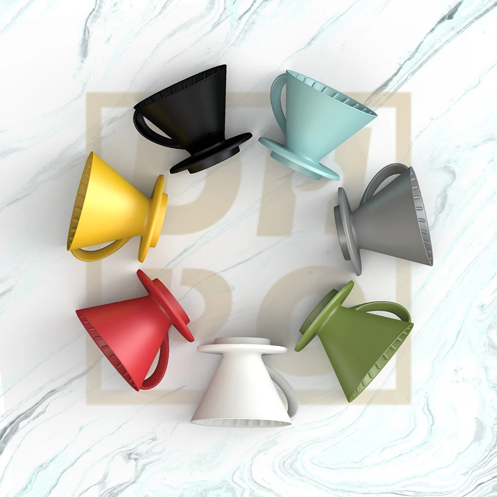 DHPO Hot-Selling 600ml Reusable High-Fired Ceramic Coffee Dripper with Comfortable Ceramic Handle Hot Product in Coffee Filters
