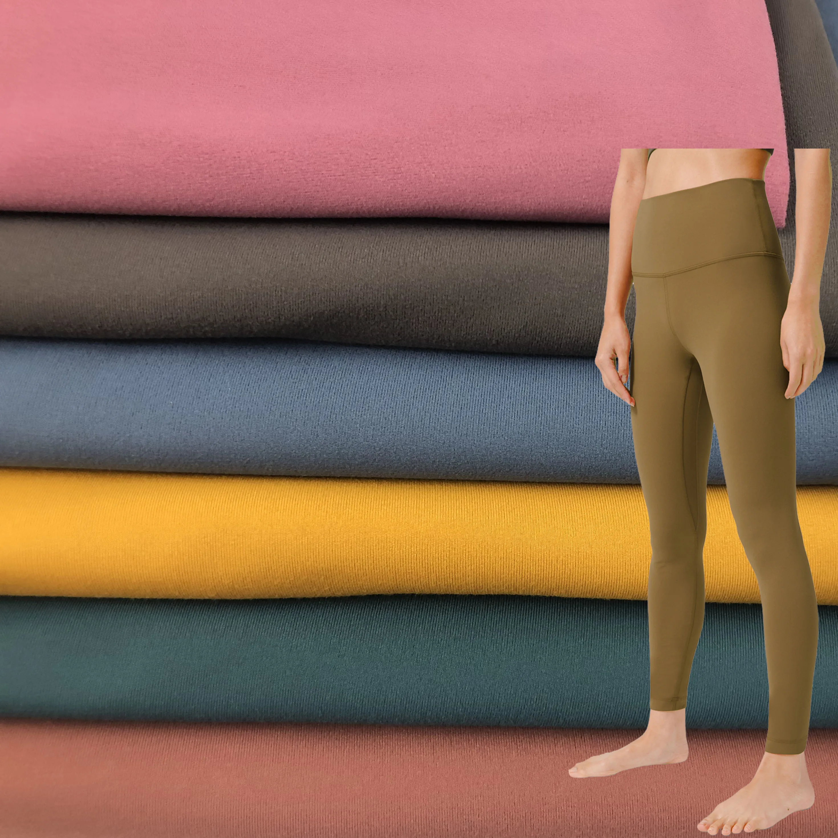 Полиэстер спандекс мягкая и дышащая ткань для йоги из микрофибры