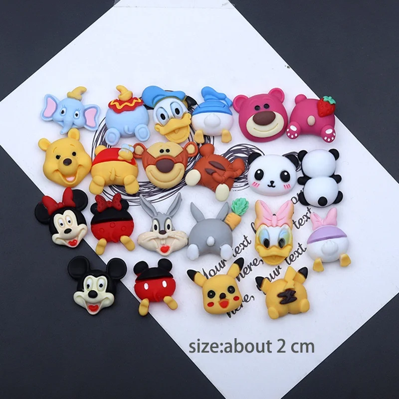 3D Flatback Resin Kawaii Ornaments Famous Cartoon Cartoon Characters Animals Nail Charms for DIY Crafts Scrapbooking