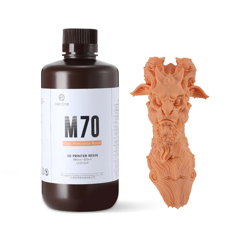 M70 1kg Salmon High Precision Red Wax Resin Low Shrinkage Standard Photopolymer Resin DLP LCD 405nm UV 3D Printer Resin