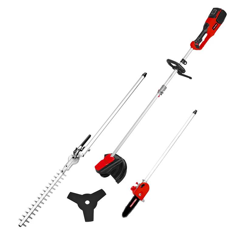 Garden Cordless Tools 18V+18V Lithium Battery High Branch Chainsaw Hedge Trimmers 4 In 1 Lawn Orchard Prune Multi-Tools