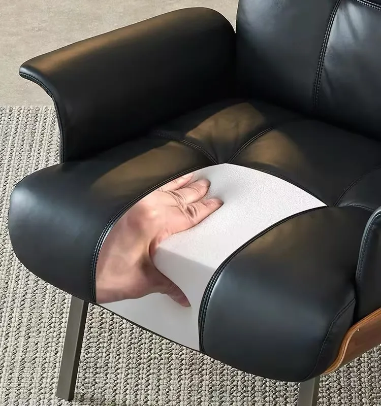 Light Luxury Solid Wood Lazy Sofa Chair for Living Room Bedroom Balcony or Hotel Leisure Style for Outdoor Use