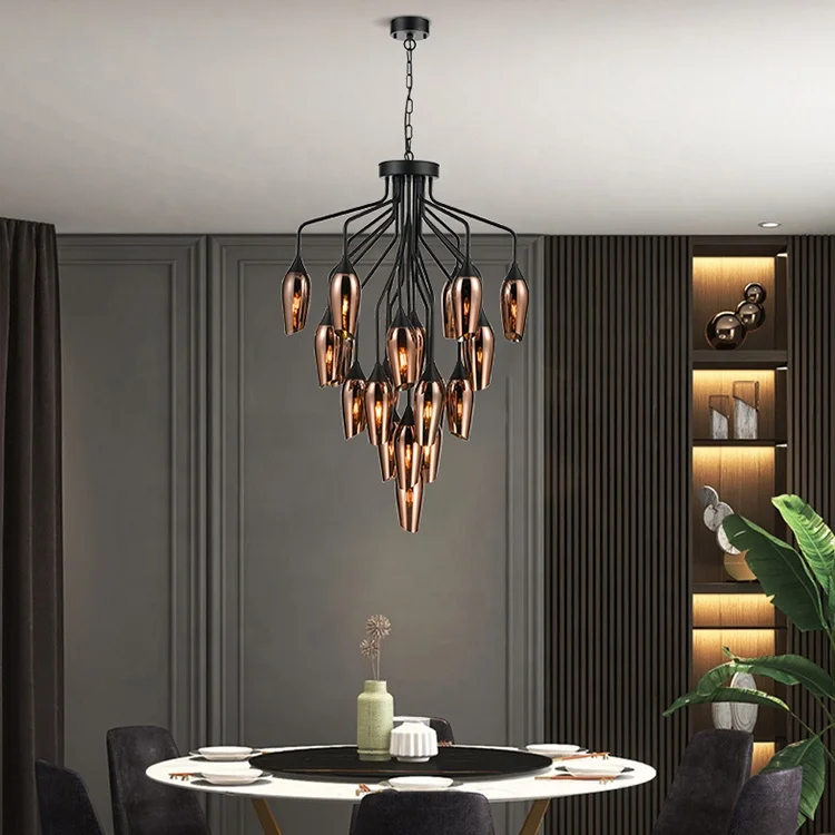 Indoor Decorative Modern Hanging Industrial Chandelier Lighting Modern Nordic Style Kitchen Home Contemporary E27 Chandelier