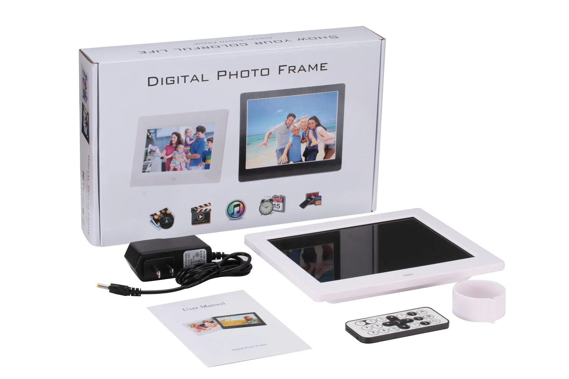 Wifi цифровая фоторамка 8 дюймов HD 800*600 экран Цифровая 4:3 широкоэкранный 1080P видео плеер с фоновой музыкой