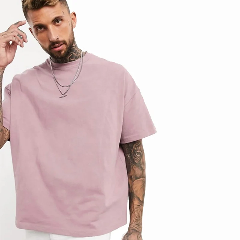 Yanlu Clothing High Quality Oversized Plain T-shirts 100% Cotton Custom Streetwear T Shirt Men