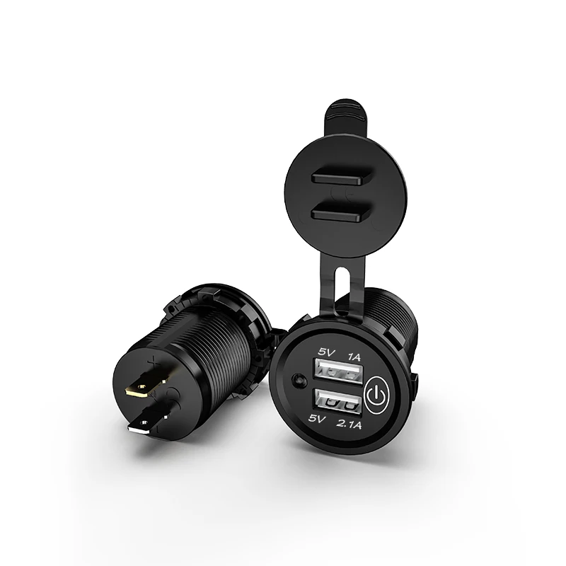 Mobile Car Chargers Fast Charging KWG-P1S Pd Dual Twin USB Car Charger For Mobile Phone