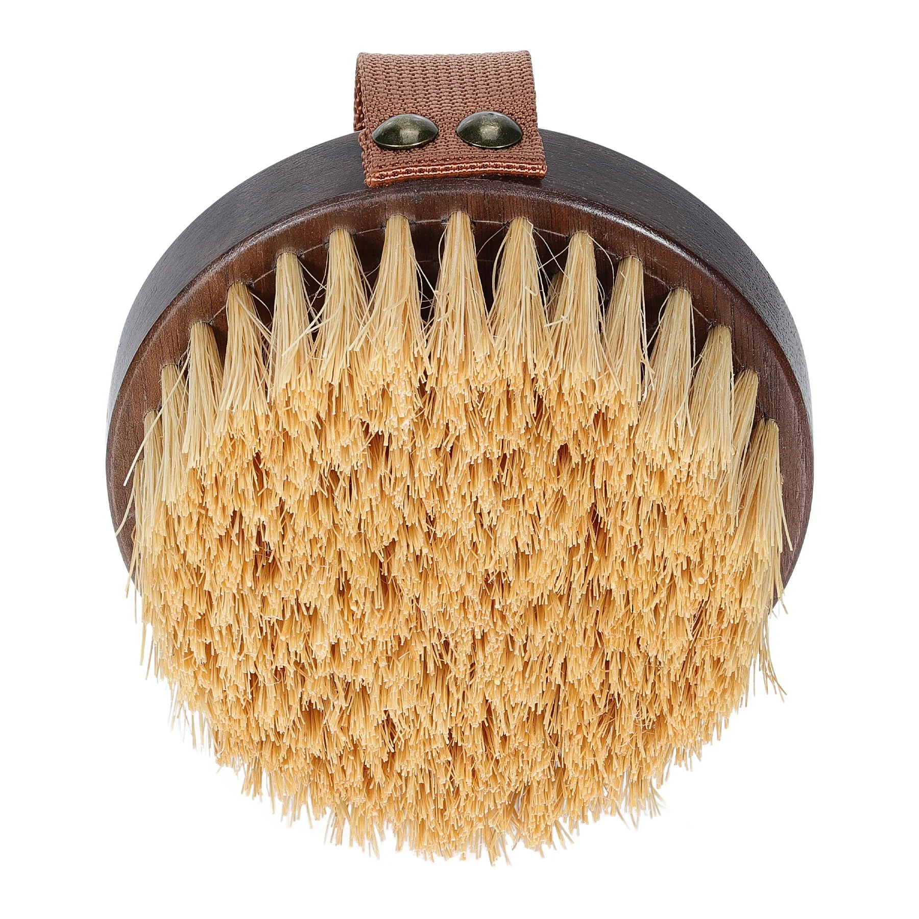 Factory Wholesale 100% Natural Vegan Sisal Bristle Exfoliating Brush Bamboo Shower Dry Body Bath Brush