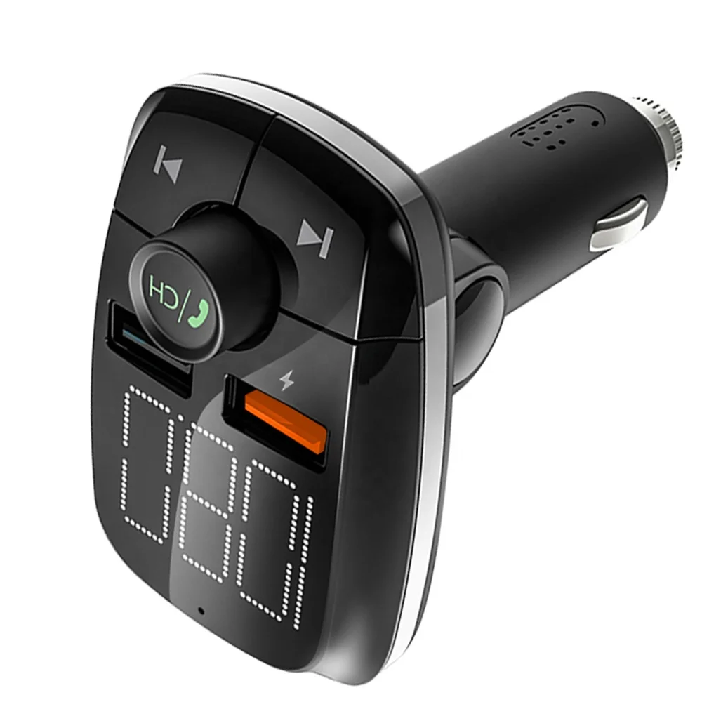 AGETUNR T50 2023 BT 5.0 Wireless Adapter FM Transmitter Audio Dual USB Car Charger Car MP3 Player New