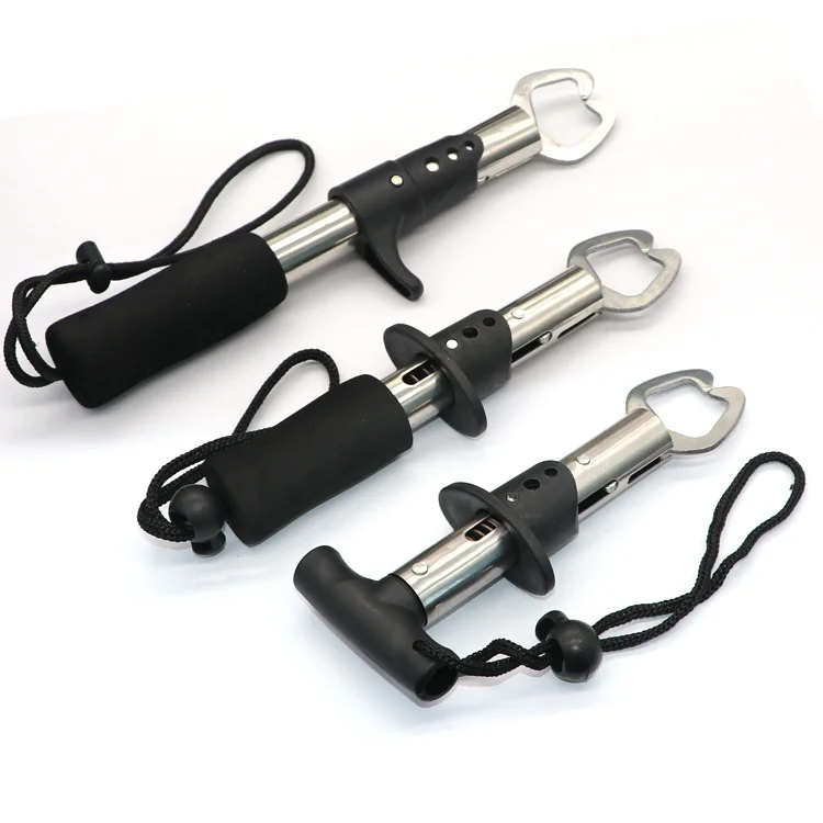 Fish Lip Gripper Holder Portable Versatile Fish Weight Tool Lip Grip with Tape Measure Stainless Steel
