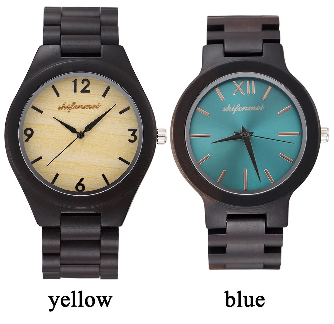 shifenmei S5507 oem custom logo high quality black sandal wood strap fashion low price watch