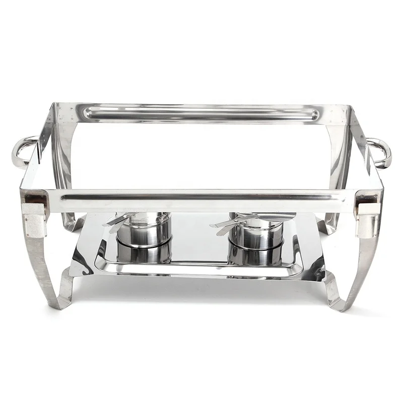 High Grade Chafing Dish Stainless Steel Chafer Complete Set Foldable Frame Water Trays Food Chafing Dish for Sale