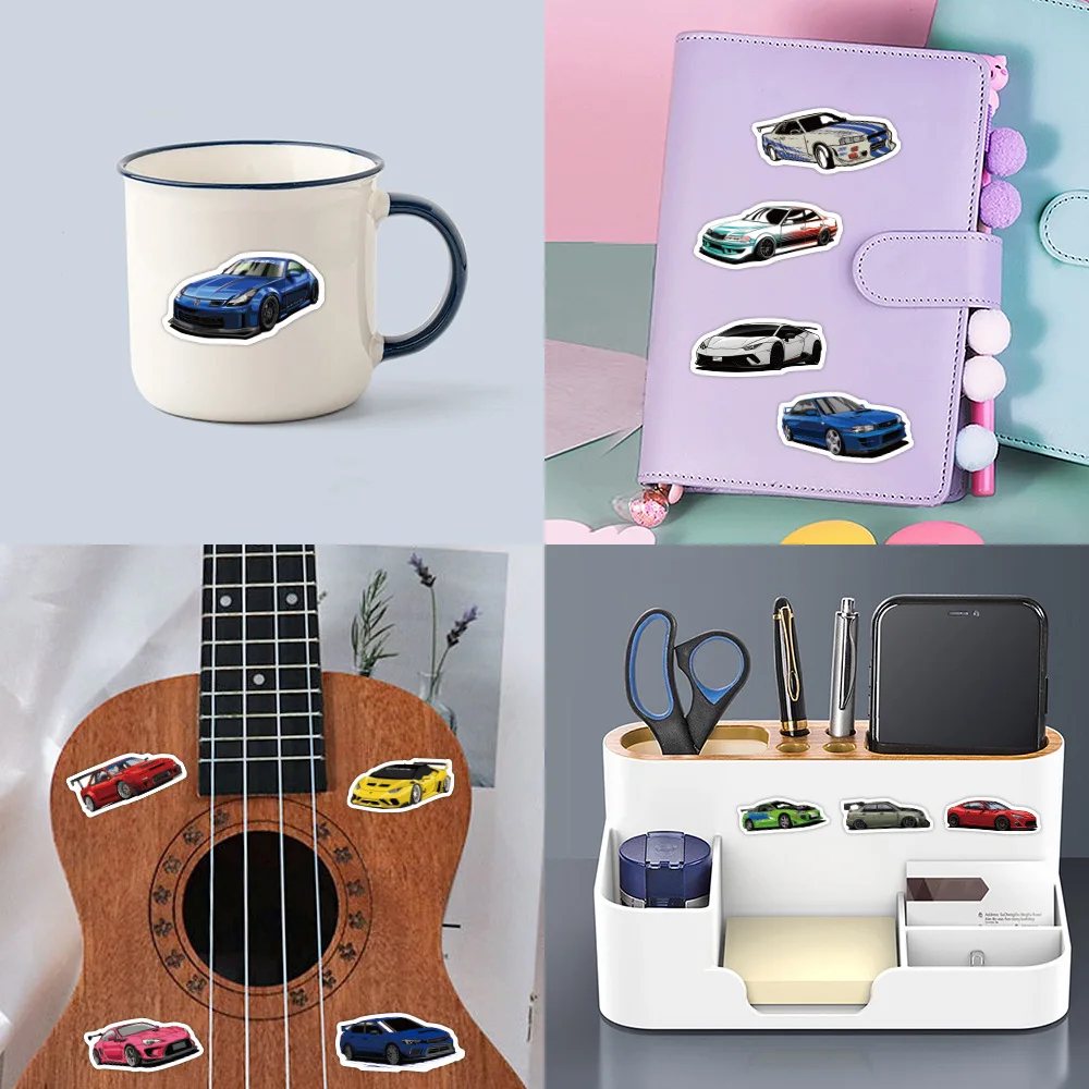ZY2812C 60Pcs JDM Sport Super Car Scrapbook Graffiti DIY Stickers Decorative Cup Guitar Laptop Luggage Vinyl Waterproof Stickers