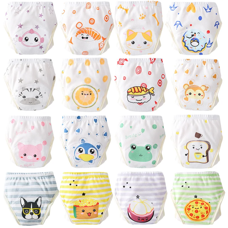 Babyshow Animal Reusable Waterproof Toddlers Baby Training pants Baby Toilet Training Underwear Panties Washable potty pants