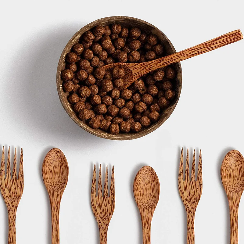 100% Natural Unique Handcraft Engraved Coconut Tableware Wholesale Coconut Wood Bowl Lid With Logo