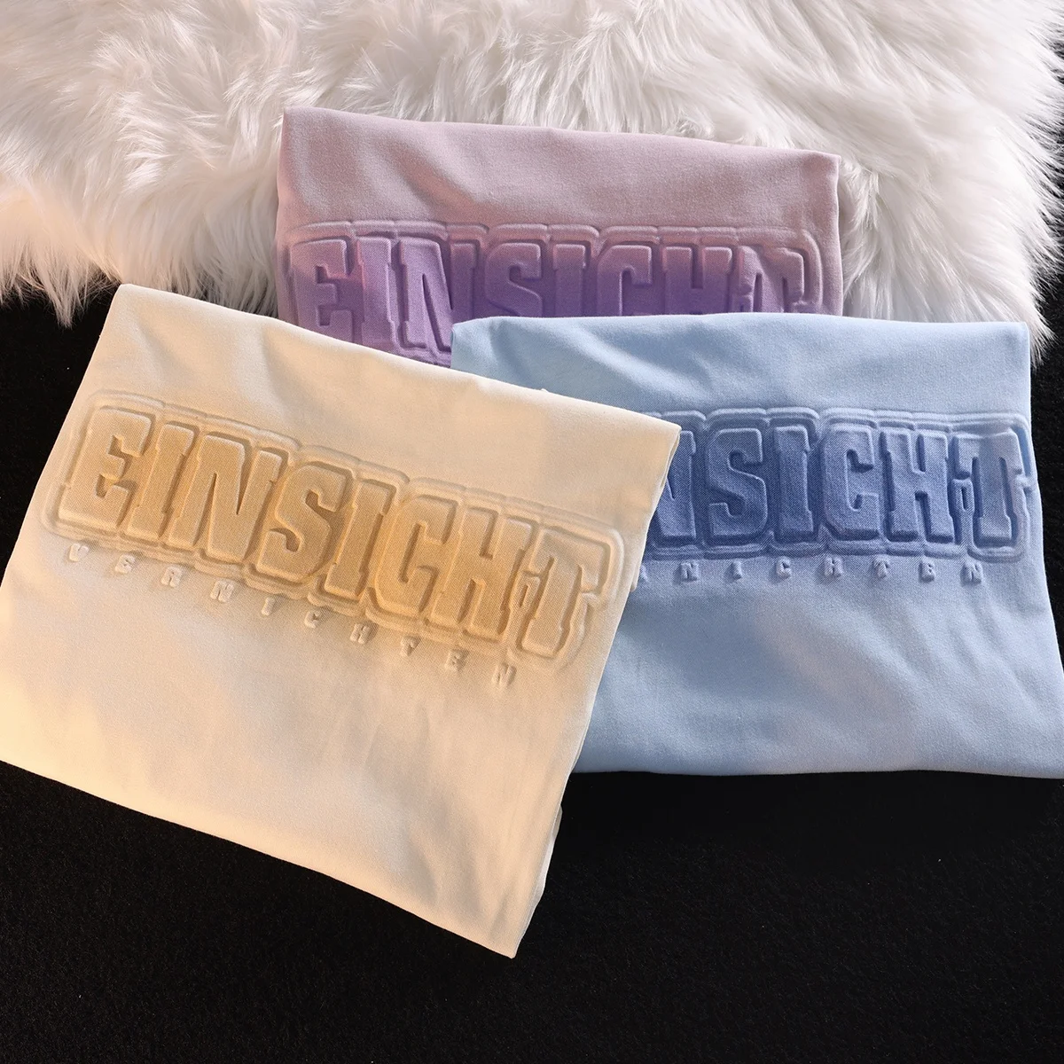 BILLIONS Custom logo dropped shoulder heavy weight thick t shirt men street wear embossed t-shirt