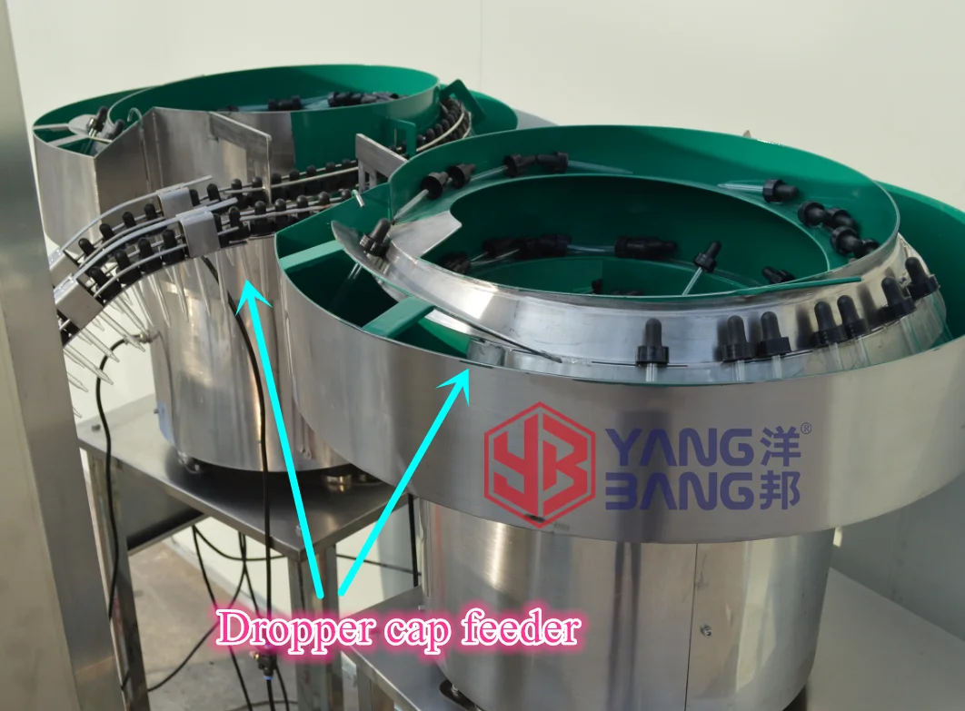 YangBang 10ml 30ml 60ml Vial Liquid Filling Machine, Essential Oil Glass Dropper Bottle Bottling and Capping Machine Line