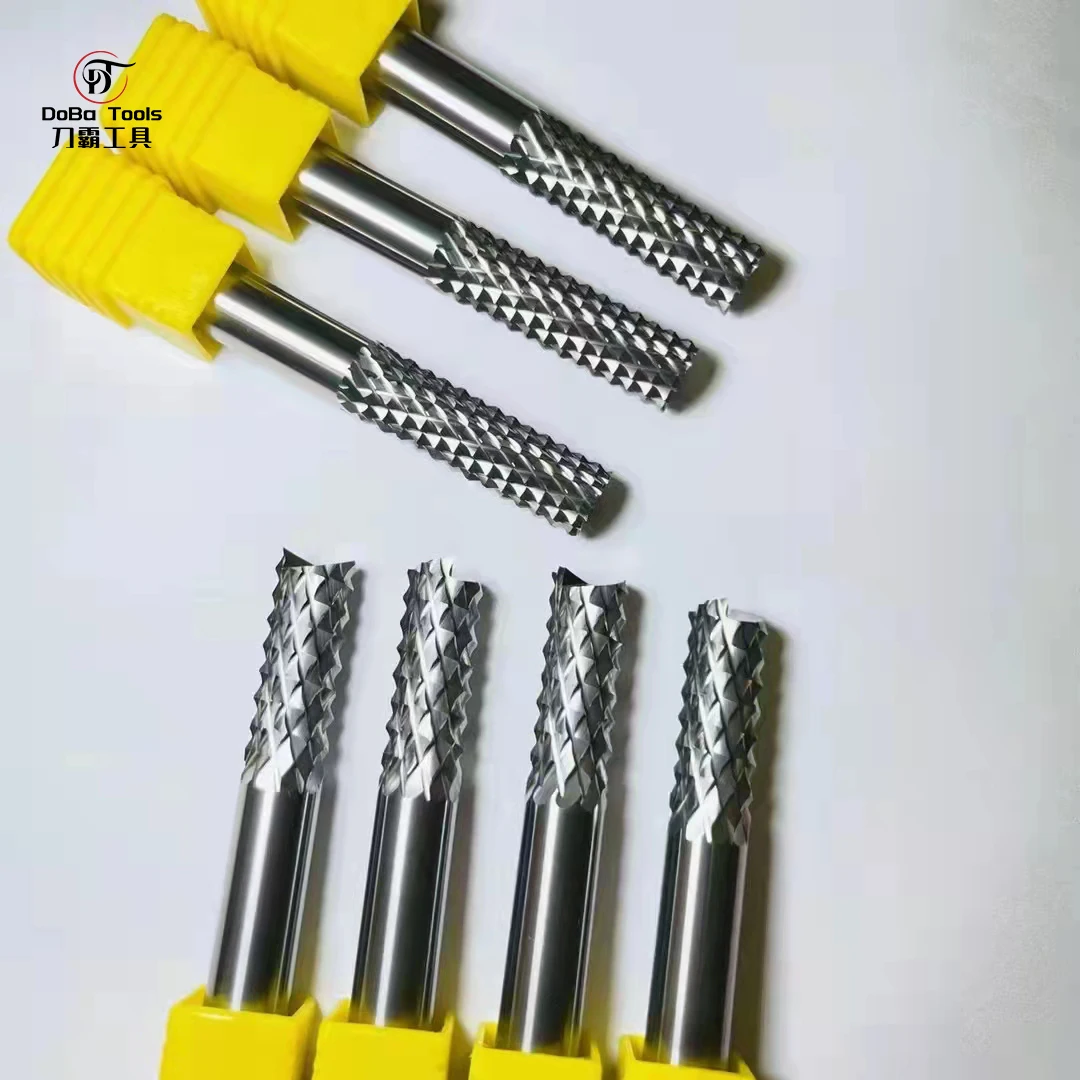 Hot sale corn face end mill 4 flutes corn teeth carbide milling cutter maize milling cnc tools for fibre board
