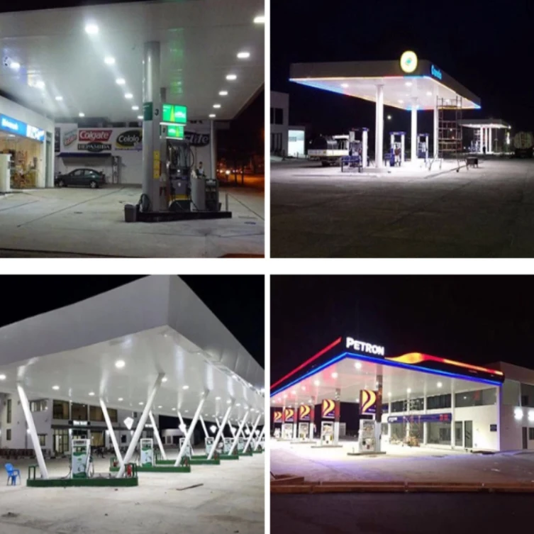 120W High-power LED Canopy Light Gas Station Super Bright Ventilated Cool Structure Design IP65 Canopy Lamp