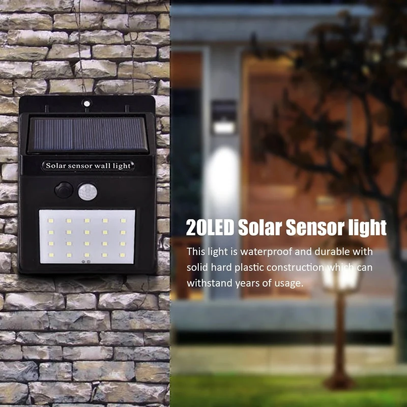 Solar Led Light Outdoor 144 100 LED Solar Lamp PIR Motion Sensor Wall Light Waterproof Solar Powered Light for Outdoor