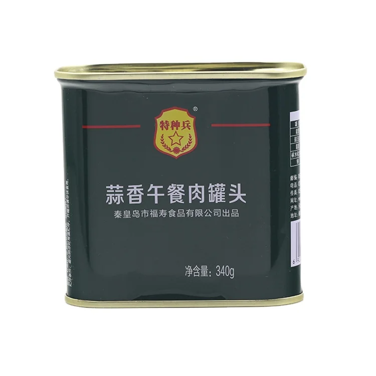 Asian Luncheon Meat Canned Food 340g Garlic Flavor Korea Pork Luncheon Meat