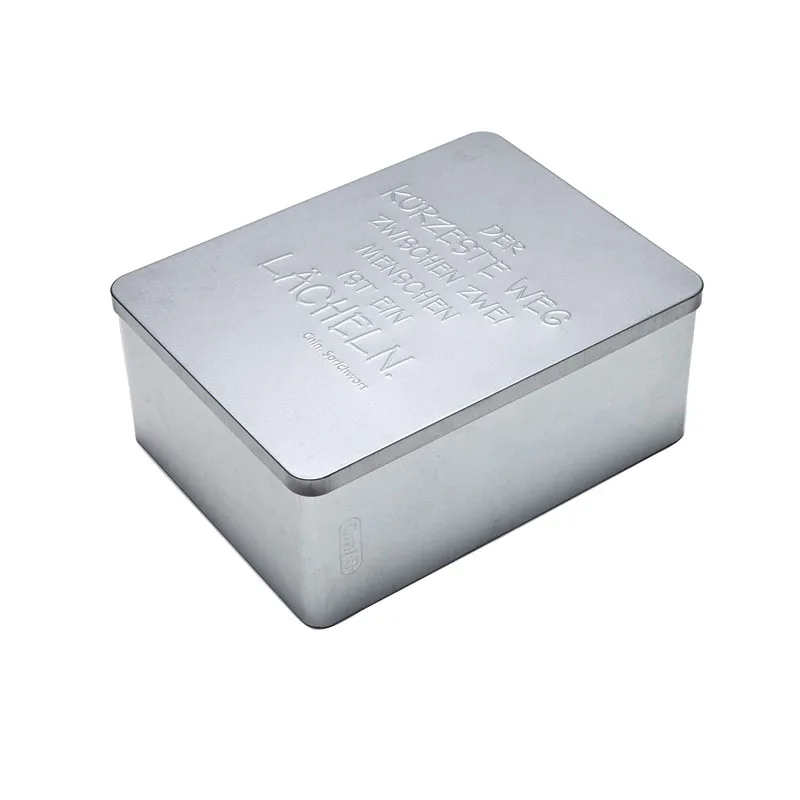 Big Size Packing Custom Printed Metal Box Wholesale Rectangular Cookie Tin Cans