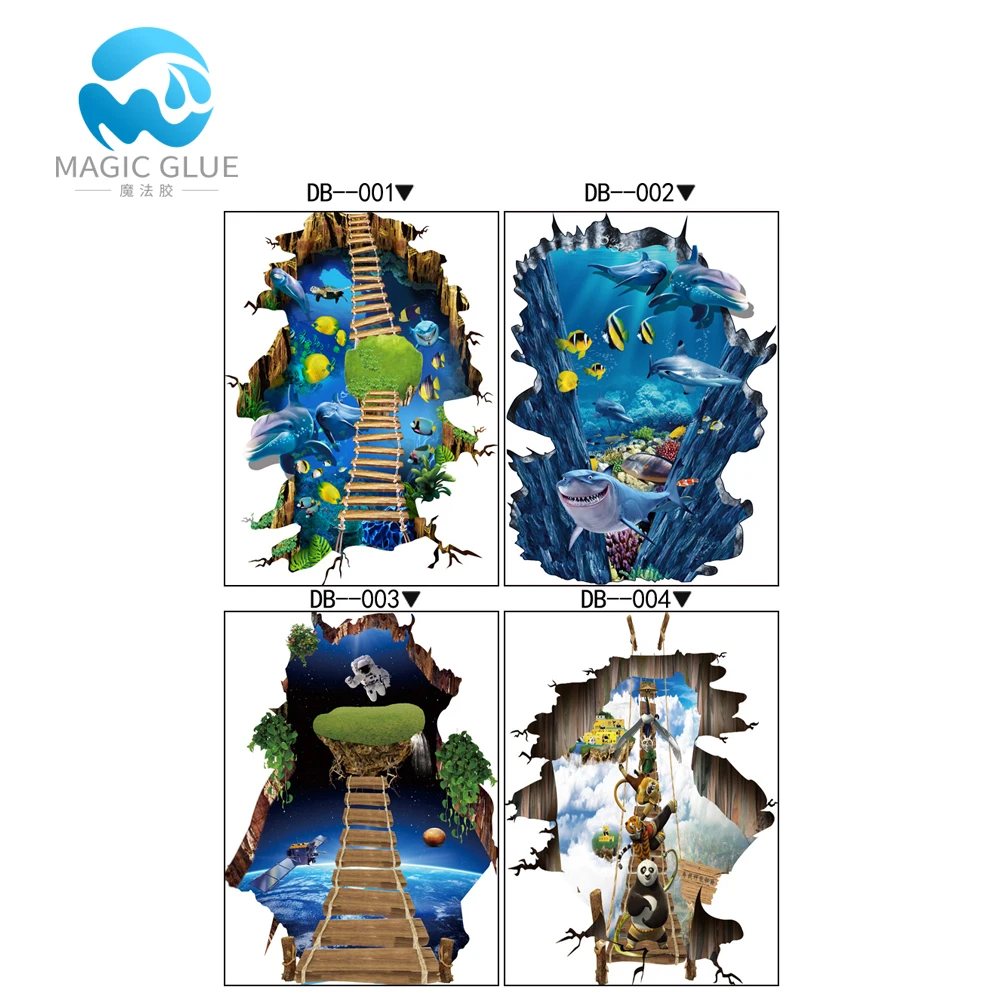 Anti Scratch AB Epoxy Resin 3D Flooring with Sticker