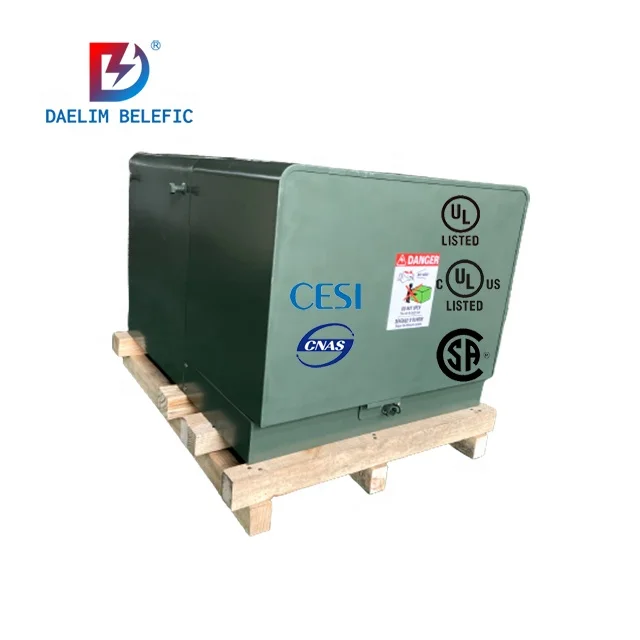Residential single phase pad mounted 50 kva 200kva small 2 bushing type transformer