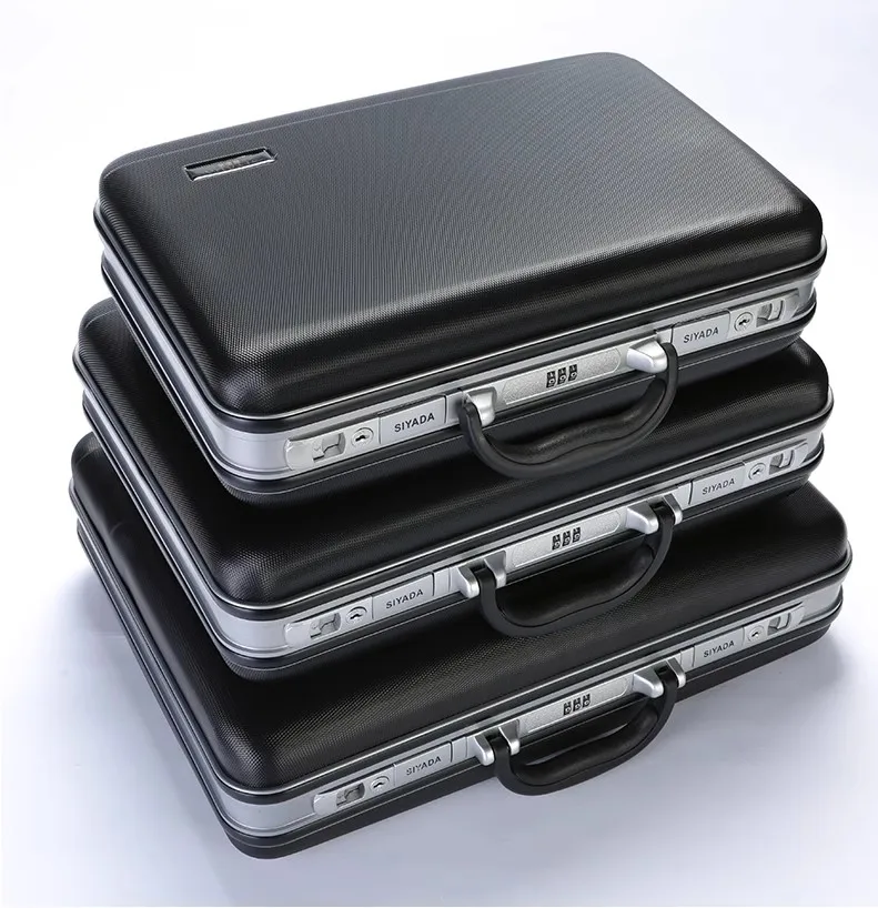 WETRUST 18' inch High Quality Black DARK RED Computer Document Organizer Hard Case Storage Laptop Briefcase Bags for business