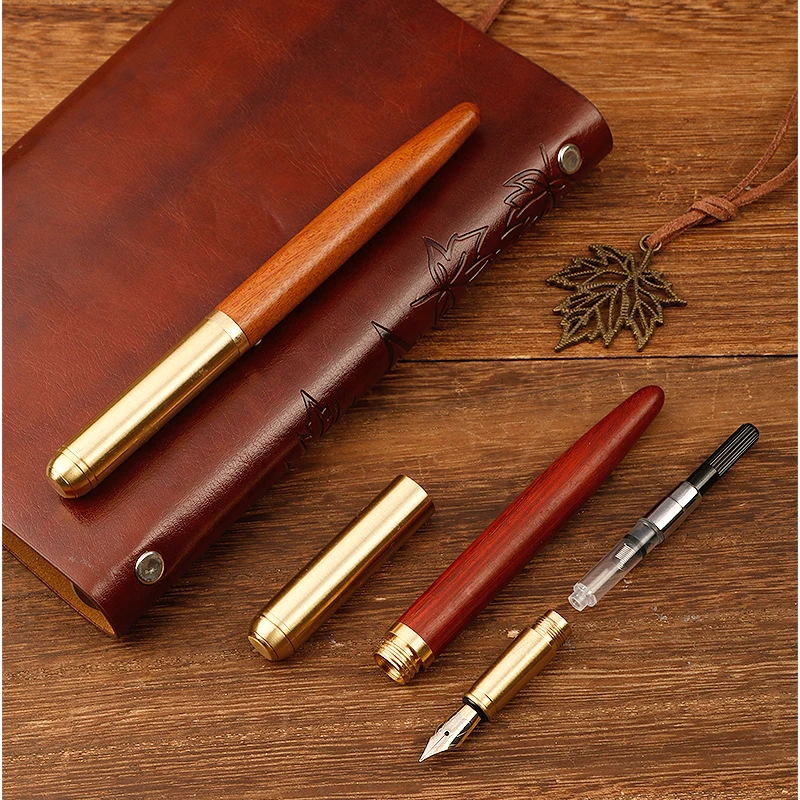Huali ebony rosewood chicken wing wood Manufacturers Cello New luxury fountain pen precious wooden pen With Customized Logo
