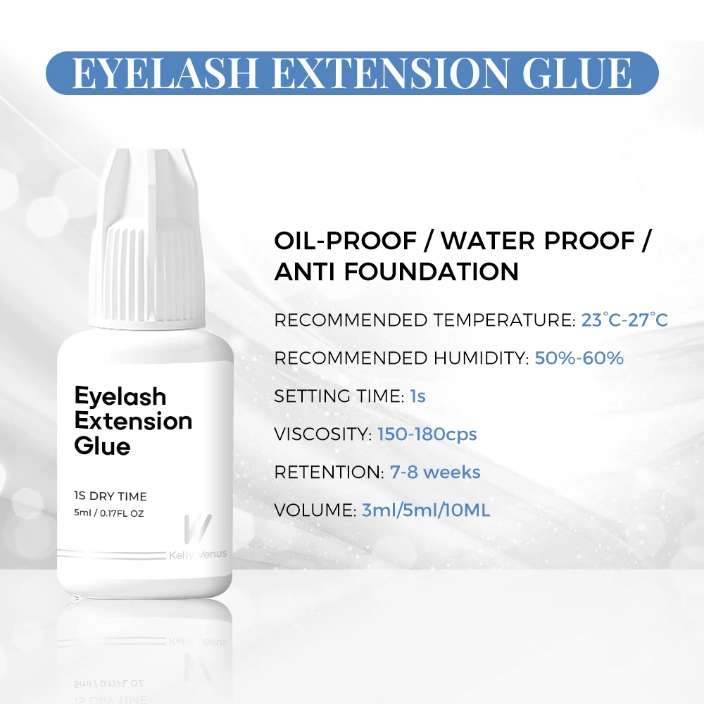 1s anti foundation waterproof oil resistant lash glue for eyelash extension lash adhesive glue private label eyelash glue
