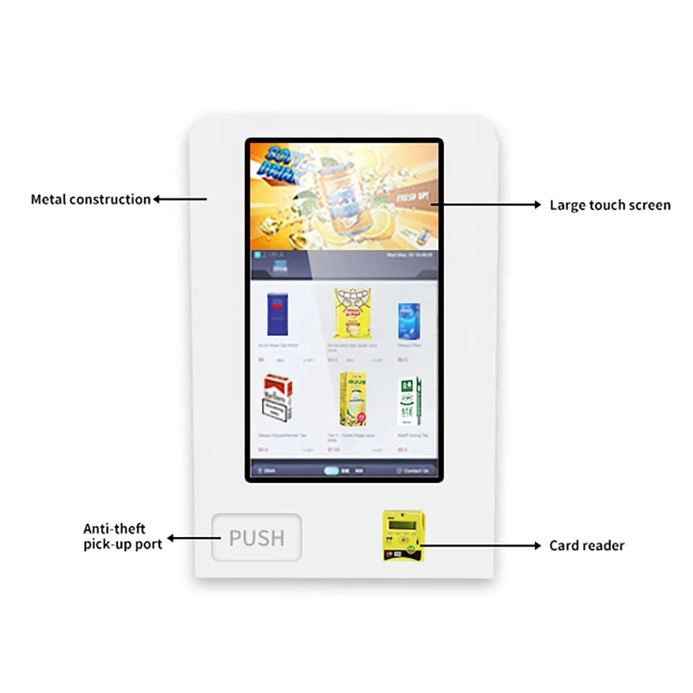 32-inch Touch Screen Mini Wall Mounted Vending Machine For Cosmetic Products
