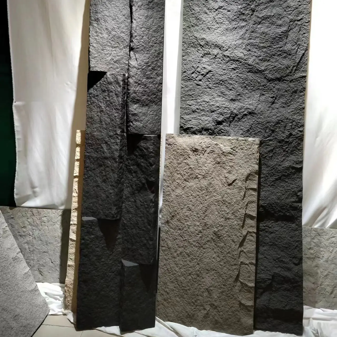 New decorative outdoor waterproof polyurethane artificial 3d pu faux rock veneer stone wall panel