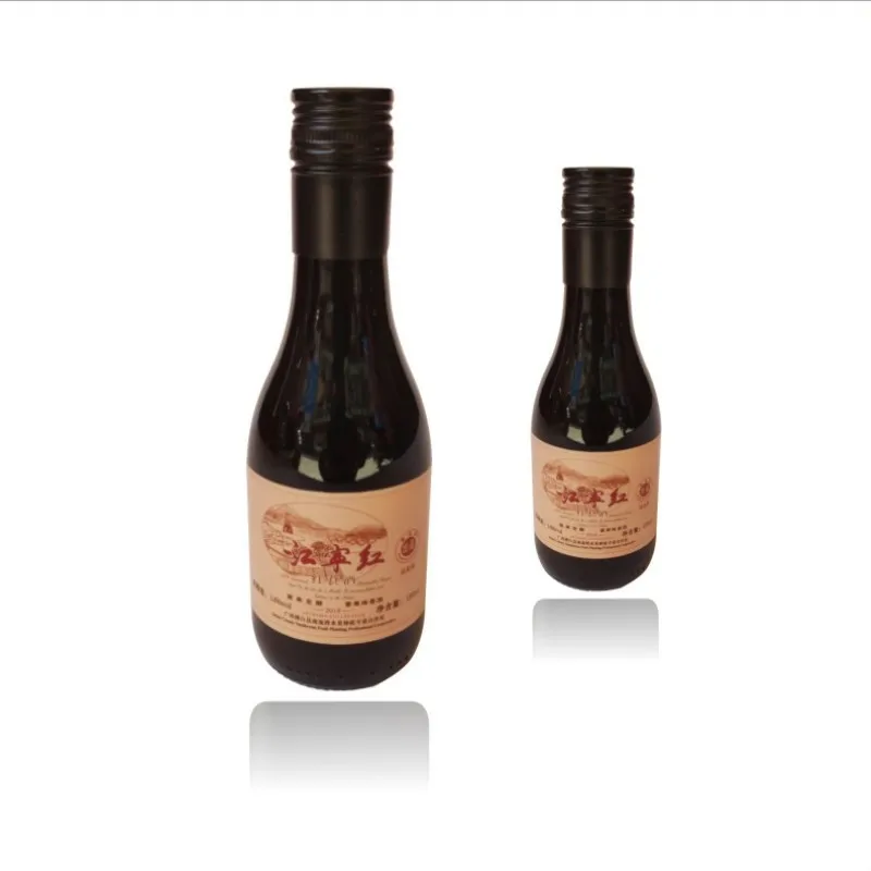 China high standard batch customized sweet mulberry red wine 188ml red wine sample