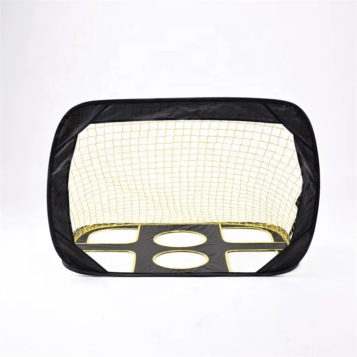 4*2.6ft/120*80cm Indoor and outdoor training equipment Portable foldable 3-in-1 Two-hole black soccer goal Soccer net for kids