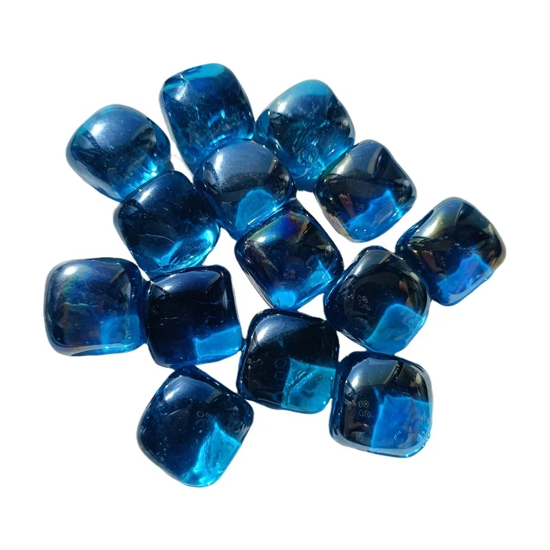 Good Price Light Blue High Luster Fireglass for Fire Pit & Fireplace,Natural Gas & Propane