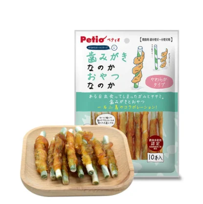 Japan Petio dog snack molar stick chicken around toothbrush stick teddy corky fresh breath dog snack bag
