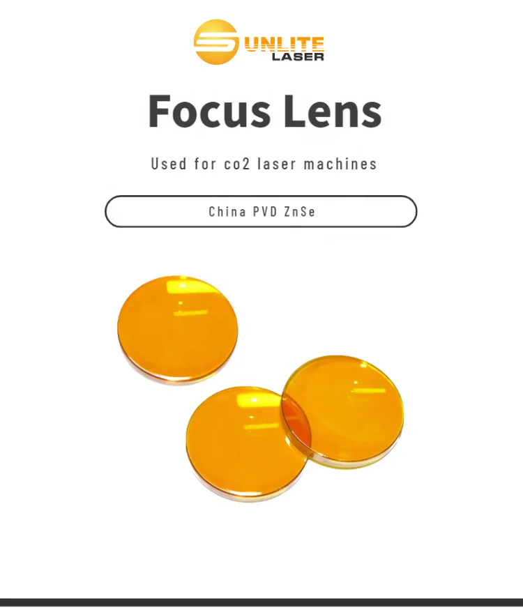CO2 Laser Lens 20mm Laser Mirror ZnSe Focal Lens Focus Lens for Laser Engraving Cutting Machine FL 50.8/ 63.5/ 101.6/ 38.1mm