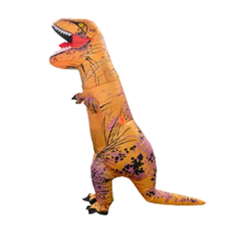 Unisex Inflatable Dinosaur Costume 10 Color Walking Giant Animal Mascot Funny Halloween Show Props for Kids and Adults