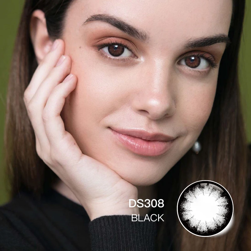 DS308 Miiemo Black Color Lens Hot Selling Color Contact Lens Wholesale Price Monthly Contact New Arrival