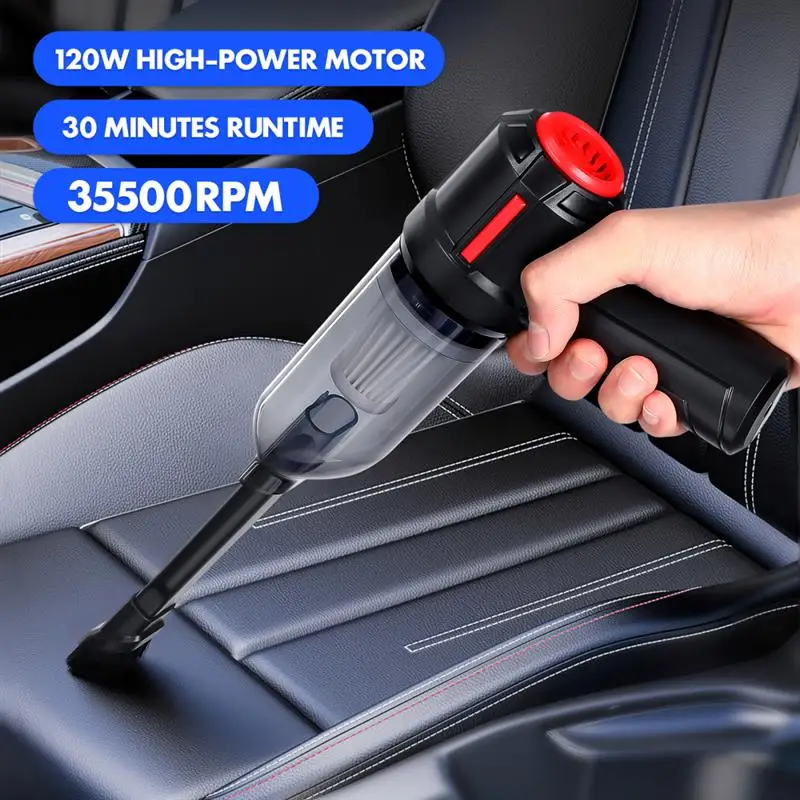 Wireless Cordless Car Vacuum Cleaner 4 In 1 And Air Pump Small Portable Mini Handheld Wet And Dry For Home Use With Blow Suction