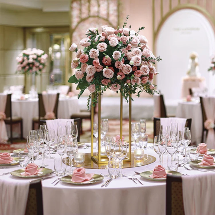 Event Rectangle Frame Flower Stand Wedding Decorations Table Centerpiece